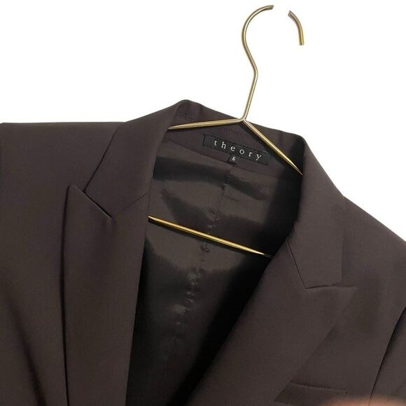 Theory Gabe Wool Blend Single Button Blazer Size 6 - Picture 2 of 5